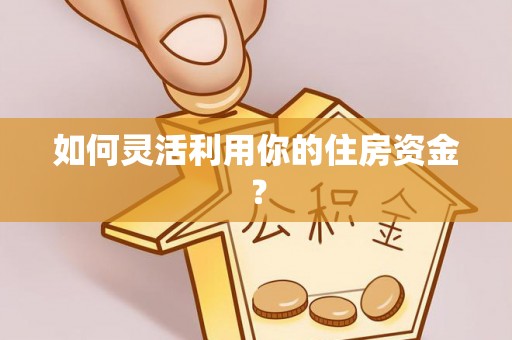 沣东如何灵活利用你的住房资金？