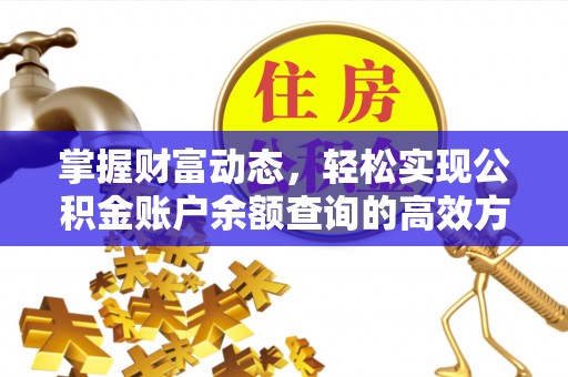 沣东掌握财富动态，轻松实现公积金账户余额查询的高效方法