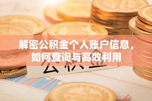 沣东解密公积金个人账户信息，如何查询与高效利用