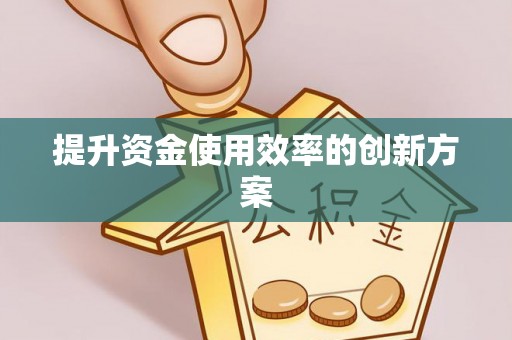 沣东提升资金使用效率的创新方案