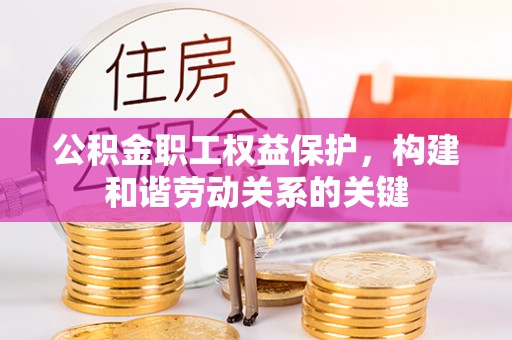 沣东公积金职工权益保护，构建和谐劳动关系的关键